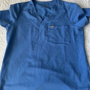 Figs ceil Blue Scrub Top large